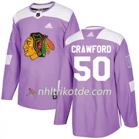 Chicago Blackhawks Trikot Corey Crawford 50 Adidas 2017-2018 Lila Fights Cancer Practice Authentic - Herren Chicago Blackhawks Trikot Corey Crawford 50 Adidas 2017-2018 Lila Fights Cancer Practice Authentic - Herren